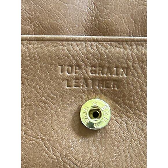 Vintage Top Grain Leather Crossbody Wallet Purse – Blush Tan – 7x5 - Picture 6 of 7